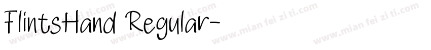 FlintsHand Regular字体转换